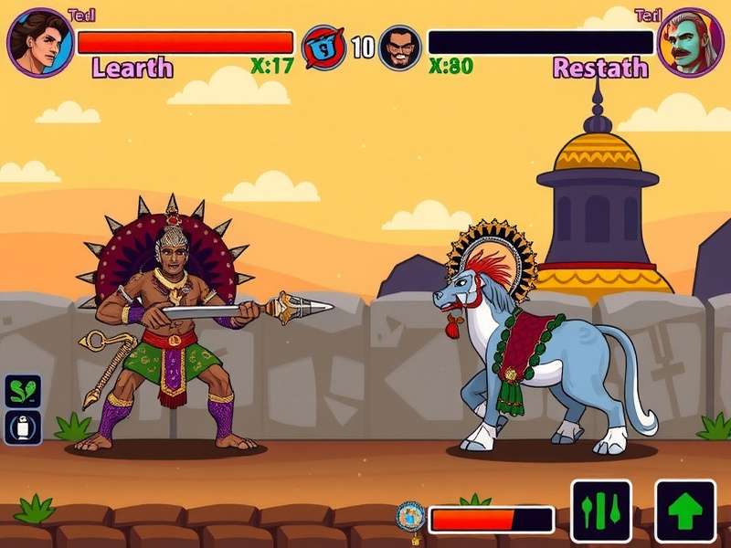 Pixel Beast Fighter Game Screenshot